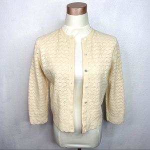 Vintage Ivory Knit Cardigan